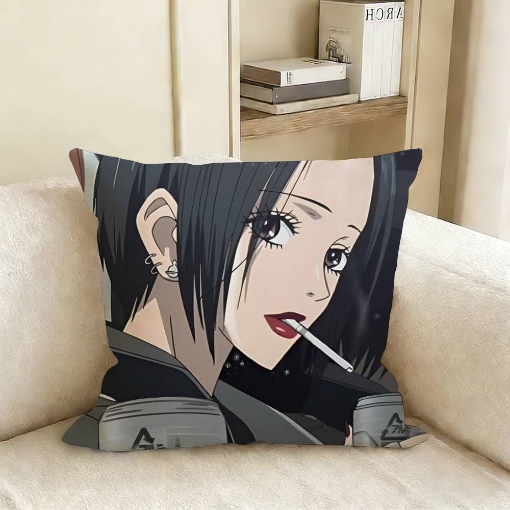 Japanese Classic Anime N-Na N-Na Pillow Case Living Room Sofa Cushion Cover Suitable For Home Bedroom Room Decoration