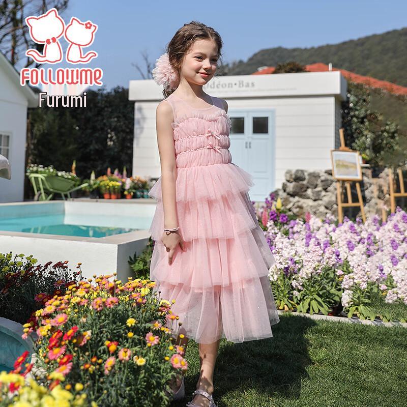 Fuluomi Girls' Summer Fairy Princess Mesh Cake Dress