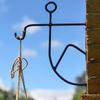 Multifunctional Fisherman Wall Planter Holder Abstract Shape Clean Lines Wall Hooks