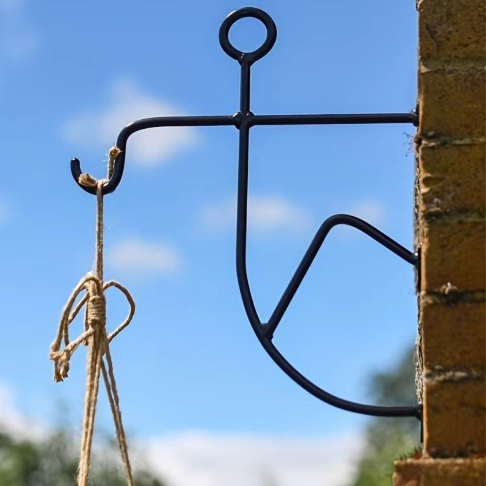 Multifunctional Fisherman Wall Planter Holder Abstract Shape Clean Lines Wall Hooks