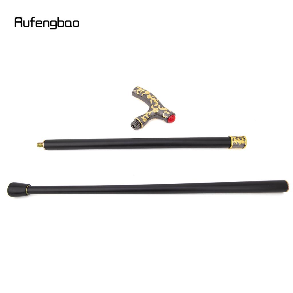Red Diamond Golden Black Flower Ball Fashion Stick Decorative Stick Cospaly Vintage Party Fashionable Walking Cane Crosier 92cm
