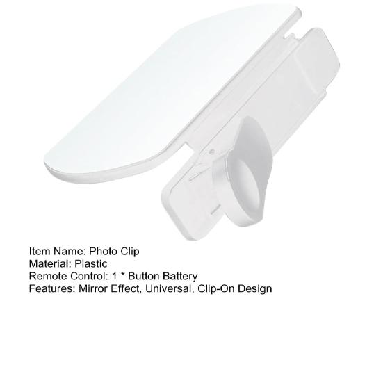 Phone Reflection Clip with Larger Mirror & Remote Adjustable Angle Mirror Effect Lens for Stunning Water Sky Shots Rear Camera Mirror Accessory