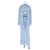 Casual Striped Lapel Women Shirt Set Sexy Tube Lace Up High Waist Pants 2026 Spring Fashion Elegant Patchwork Female Tank Suit