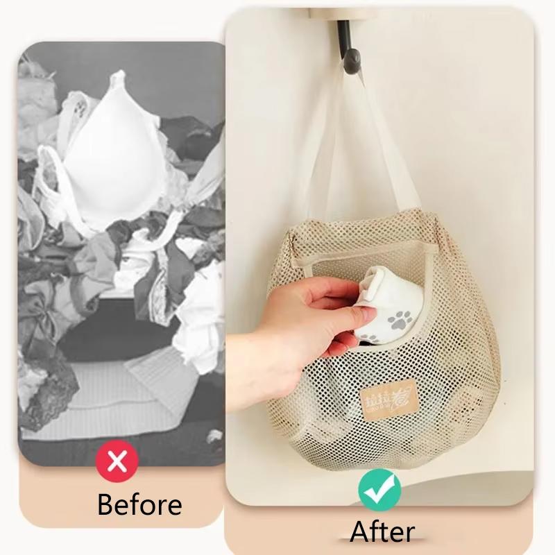 Net Storage Hanging Bags, Wall Storage Bags, Wardrobe, Underwear and Socks Storage Bags, Vegetable and Fruit Storage Baskets