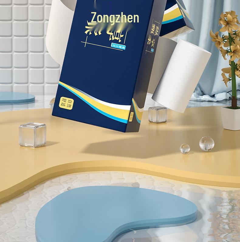 Blue Cat 12er-Pack Verdicktes Toilettenpapier - 800g Großrollen für den Heim- und Gewerbegebrauch