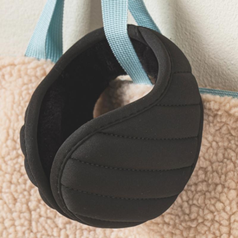 Daiso Padded Foldable Earmuffs Black