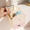 Hanging Design Sink Hanging Strainer Basket Toast Shaped Macaron Design Kitchen Sink Storage Polka Dot Print Detachable