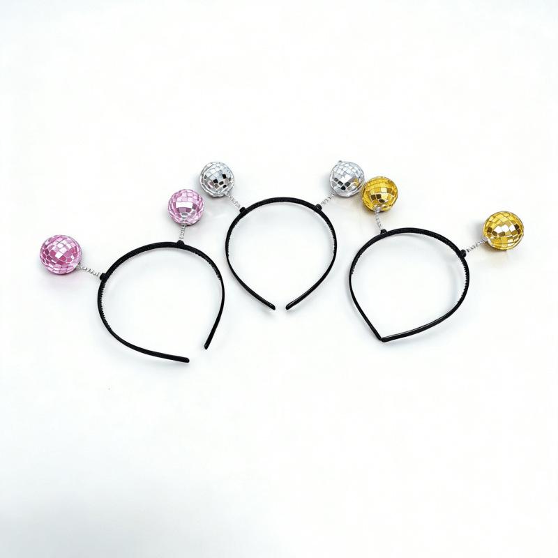 

Disco Ball Headband: Colorful Mini Fashion Hair Accessory золотий