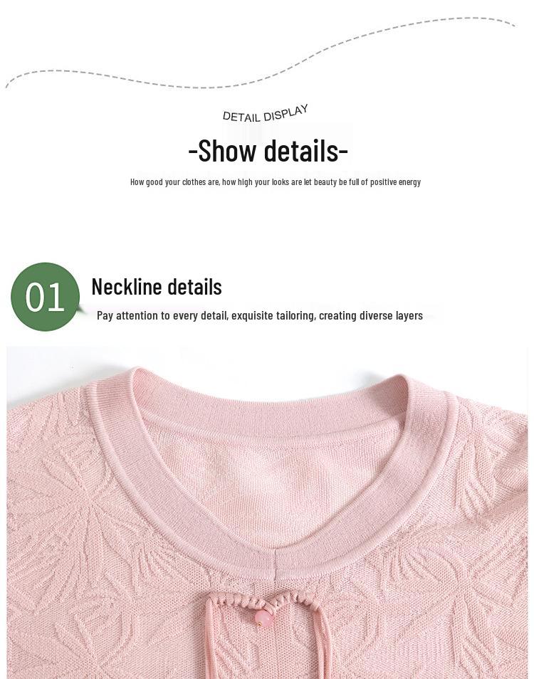 2026 Ice Silk Short-Sleeve Top: Fashionable Summer Blouse for Middle-Aged and Elderly Women