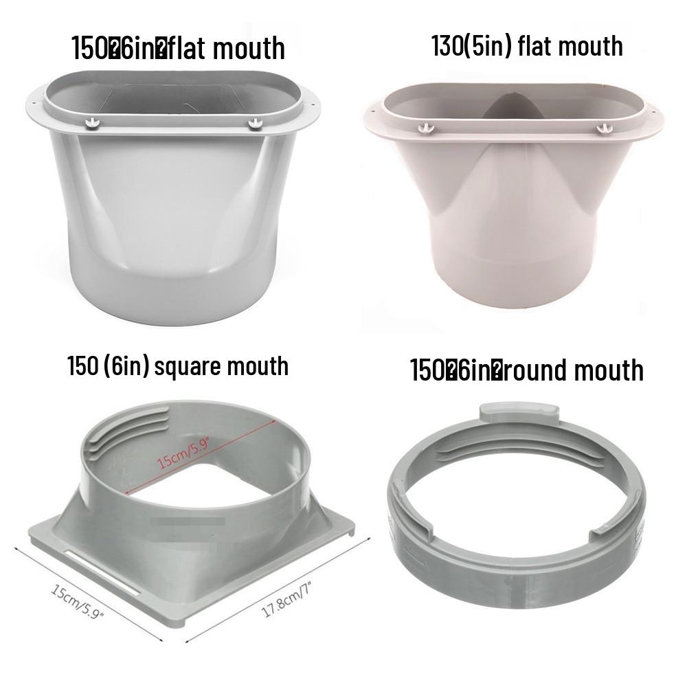 Tragbare Klimaanlage Flachmund Abluftkanal - Entenschnabel-Design, 15CM/13CM Durchmesser Frischluftanschluss