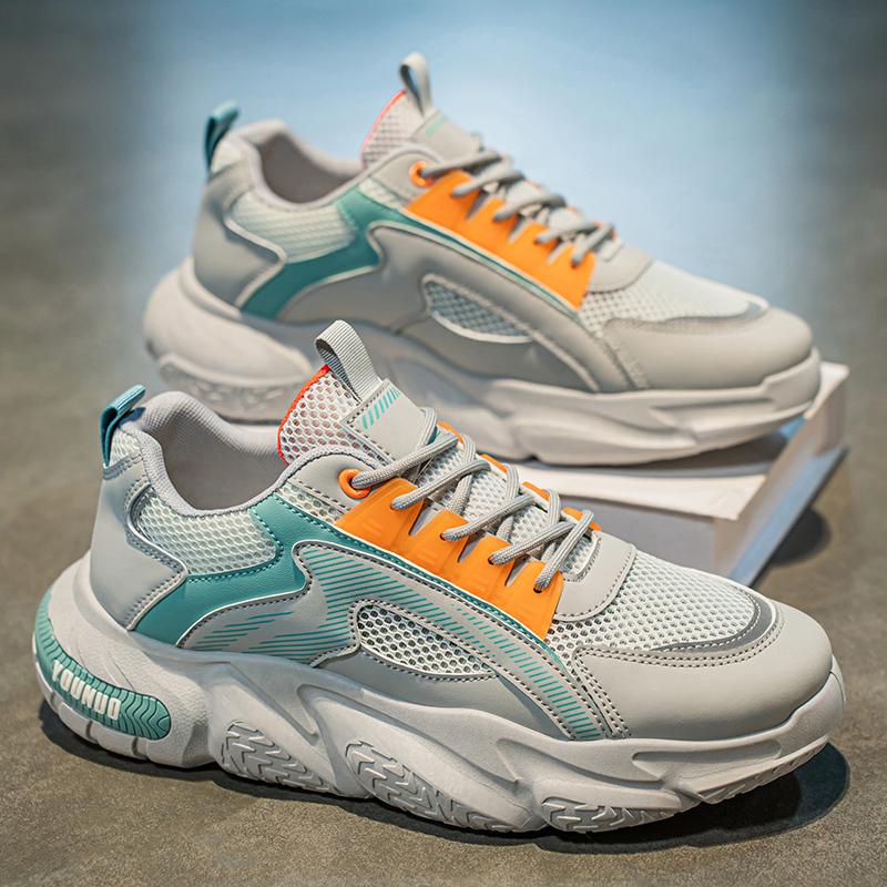 New Shoes for Men Casual Sport Platform Shoes Spring Summer Breathable Chunky Sneaker Street Cool Trainers
