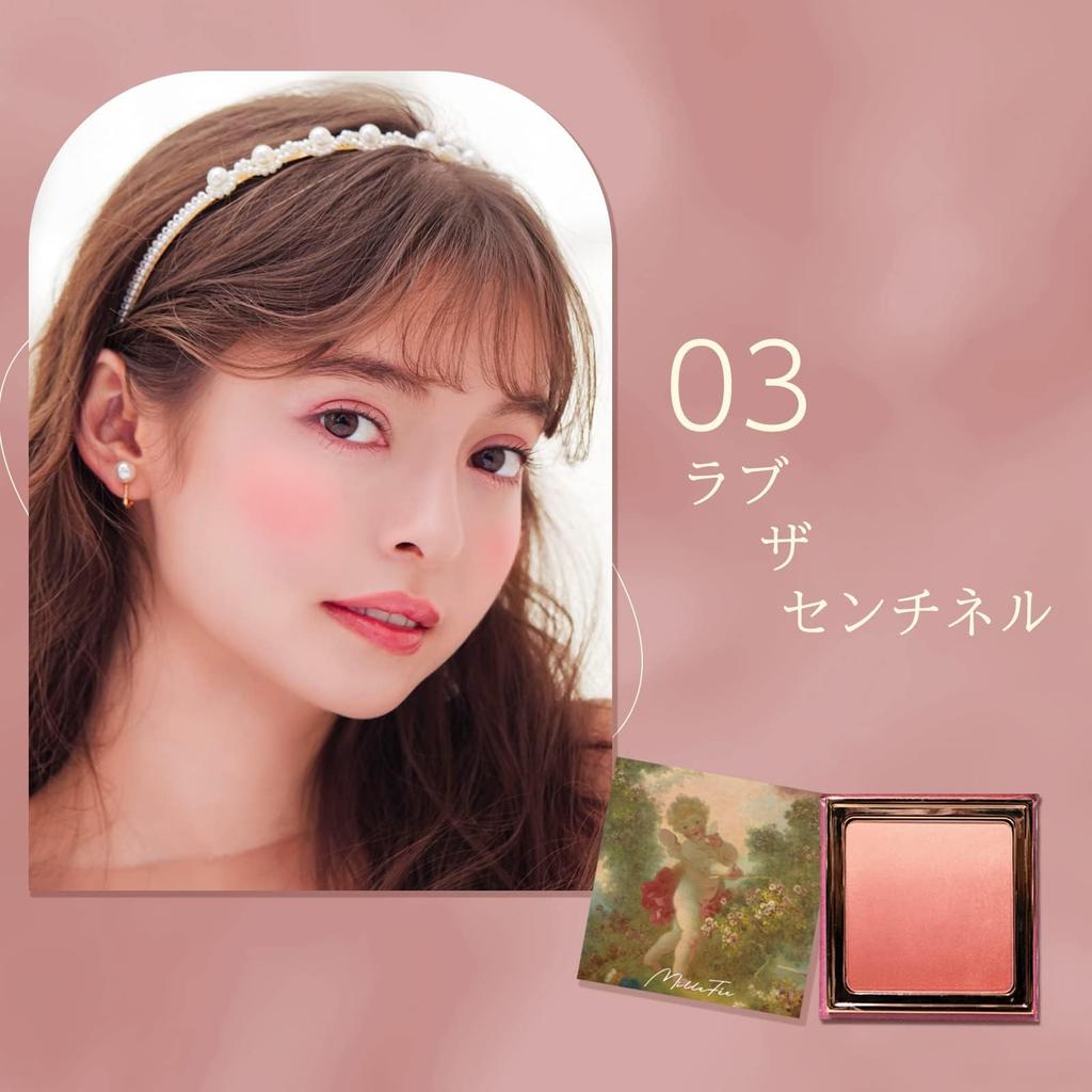 MilleFee Angel Painting Cheek Love the 5g Apricot Gradient Blush for a Shiny Pearl Cheek Highlighter (03 Sentinel) Healthy, Color,