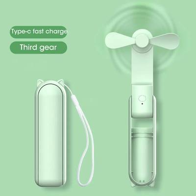 2000mAh Mini Taşınabilir Fan USB Şarj Edilebilir El Tipi Masaüstü Fan Sessiz Katlanabilir Ofis Ev Kullanışlı Power Bank Soğutucu Katlanabilir