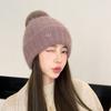 Autumn and Winter Warm Woolen Hat Korean Version New Velvet Ear Protection Hat Wool Ball Versatile Pullover Hat Trendy
