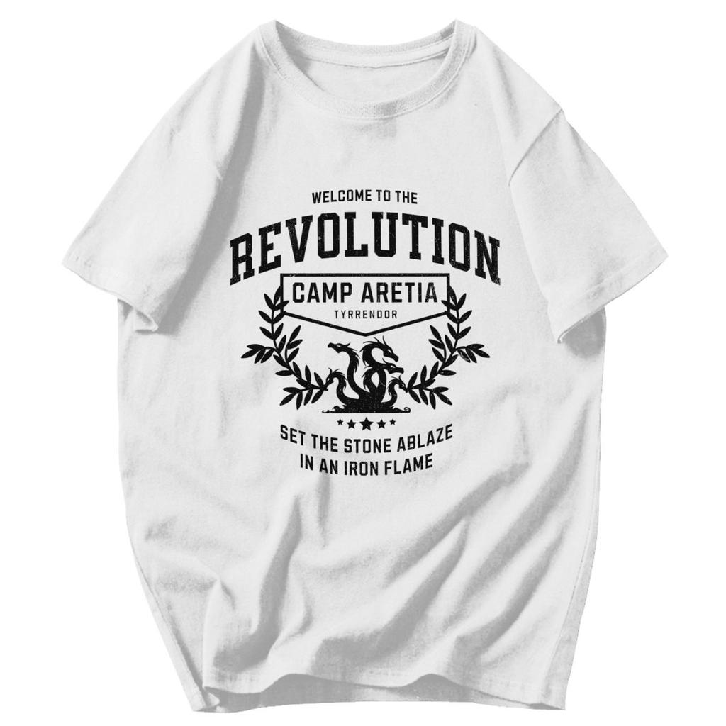 Men T Shirt Iron Flame Fourth Wing Dragons Tairn Emblem Cotton Y2K Graphic Quality Unisex Clothes T Shirts