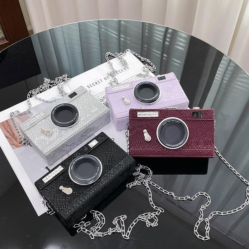 Camera Shape Crossbody Mobile Phone Bag Ladies Girls Casual Handbag And Purse Cute Creative Fun Bag Versatile Chain Shoulder Bag
