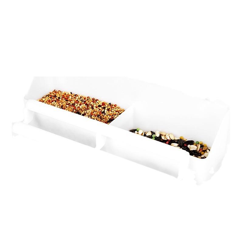 Large Capacity Bird Feeder Box Anti-Splash Bird Food Dispenser Durable Parrot Feeding Box For Small Medium Birds