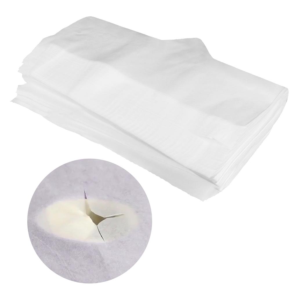 200 Stück Beutel Einweg-Vliesstoff Massagetisch Bettkissen Loch Handtuch Gesichtsloch Matte