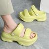 Rimocy Sweet Candy-Coloured Chunky Platform Sandals Womens Summer Eva Sandels Light Comfortable Anti-Odorant Slippers