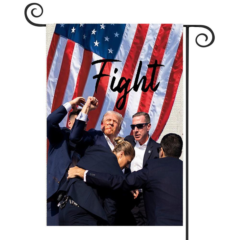 Дональд Трамп 2025 Садовый флаг Двусторонний Трамп Флаг США Садовый флаг Флаг Трампа Уличное оформление для американских президентских выборов