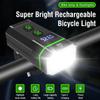 10LED Bicycle Lamp IP66 Waterproof Bike Headlight 5000mAh Light Last Up To 10.8H Battery Display for Road Mountain Night Cycling
