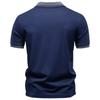 Heren Polo Shirt met Contrasterende Kraag, Korte Mouwen, Effen Kleur