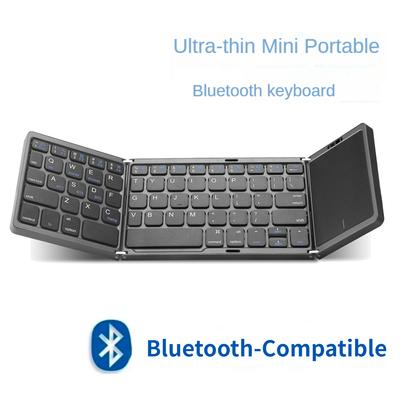 Clavier Bluetooth pliable, rechargeable, portable, mini clavier USB sans fil avec pavé tactile pour tablette Android IOS, synchronisation de 3 appareils
