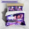 3pcs KPop Demon Hunters14 Cover Set - Personalized Name, HD Printed Bedding with 1 Cover and 2 Pillowcases - Perfect for Home Decor, Easy Care