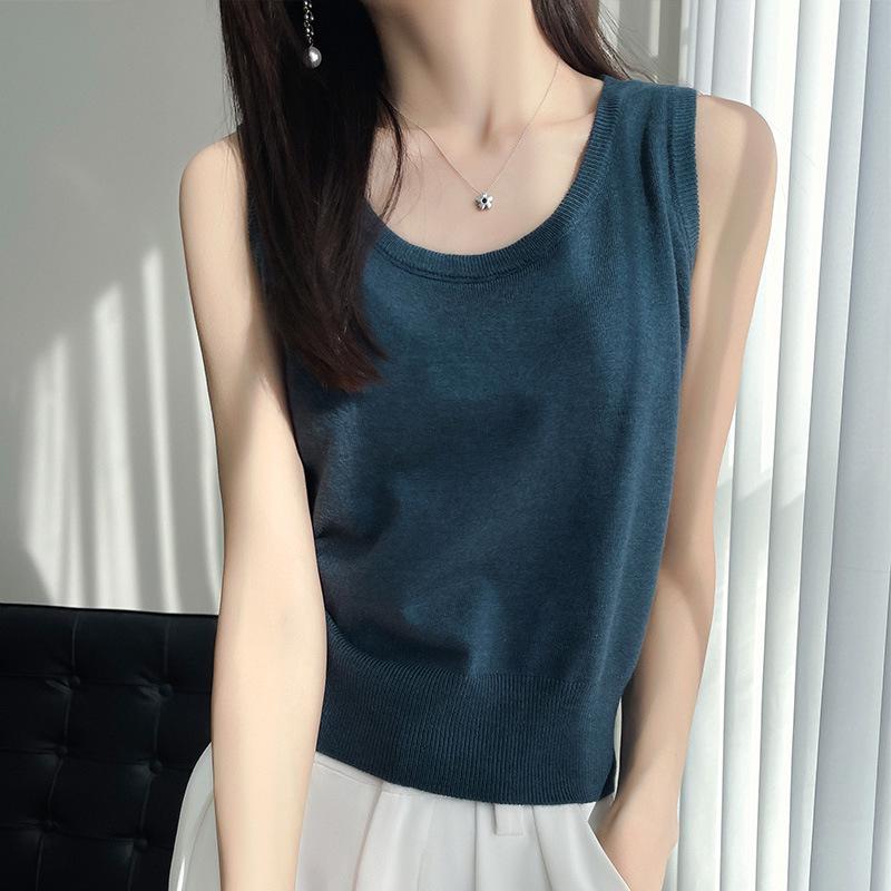 2025 Women's Slim Fit Beaded Camisole Vest for Spring/Summer