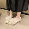 2026 New Spring Fur Lining Women Slip On Loafer Shoes Comfort Round Toe Cotton Shoes Street Style Outdoor Dress Flats Shoes