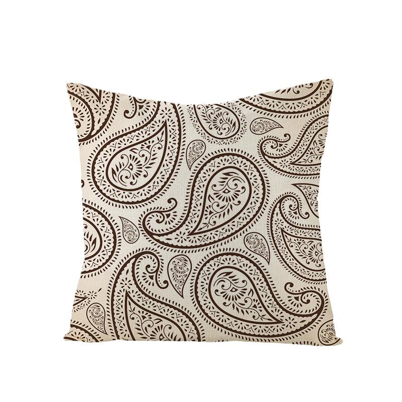 Kombination im Ethno-Stil Polyester Bedruckter Kissenbezug Boho-Stil Kaschmirblume Kissen Lendenkissenbezug