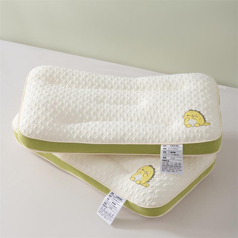 1Pc Cartoon Embroidered Pillow for Kidsren and Students Partitioned Neck Pillow Pillow Core