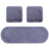 2024 Winter Faux Rabbit Fur Car Seat Cushion Set - Three-Piece Backless