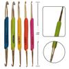 TPR Soft Rubber Double-Ended Crochet Hook Set, 5-Piece DIY Yarn Knitting Tool for Home Crafts