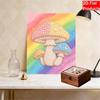 Frameless Pearl Painting Kit Mushroom Pattern DIY 3D Bead Canvas Art Relaxing Leisure Craft for Adults Wall Decor Gift