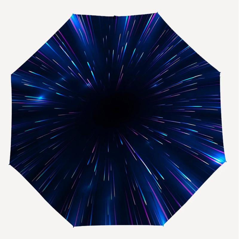 1PC space travel Umbrella-8-Rib Reinforced, Automatic Open, Lightweight & Durable, Cute Fashion Accessory for Outdoor, Beach or Casual Use, Beach Umbr