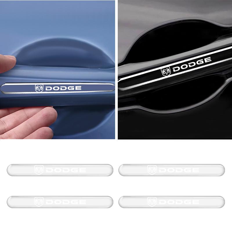 4PCS Transparent Car Door Anti-collision Protector Bumper Strip Sticker for Dodge Journey Caliber SXT DART Challenger RAM Charger Avengr Accessories