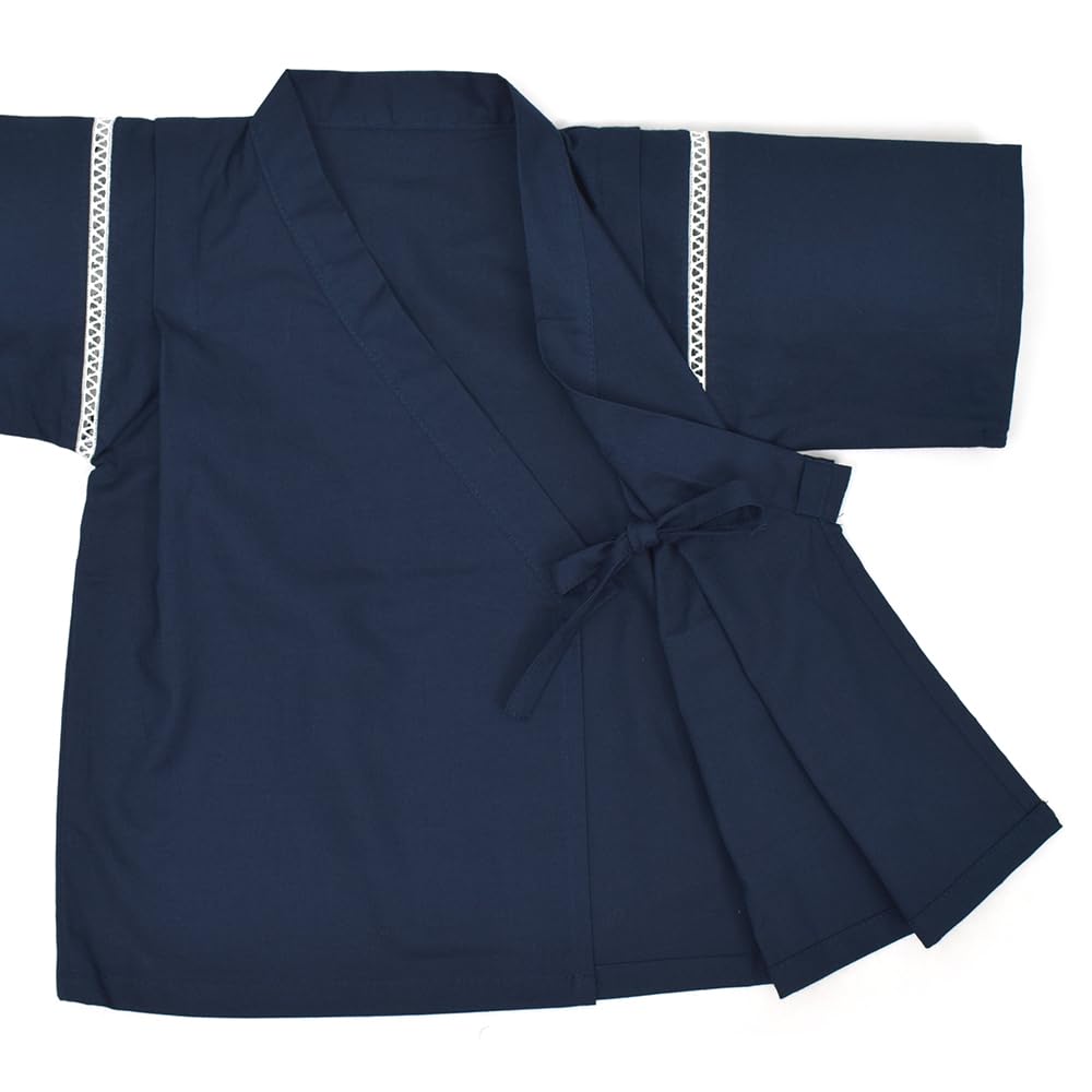 Colorful Candy Style Jinbei In a Pattern with a Solid Navy Blue Perfect for Summer Fireworks and Summer NB803250 Boys' (150cm) Japanese-style Design.