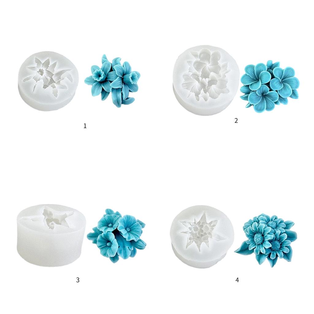 Multipurpose Flower Candle Sturdy Silicone Mould Small Size Craft Supplies for Stylish Candle Making and Decoration