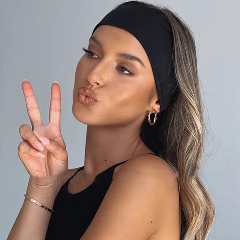 Dámská čelenka Turban Jednobarevné Elastické gumičky do vlasů Čelenka na jógu Módní make-up Obruč do vlasů Vintag Čelenka Vlasové doplňky