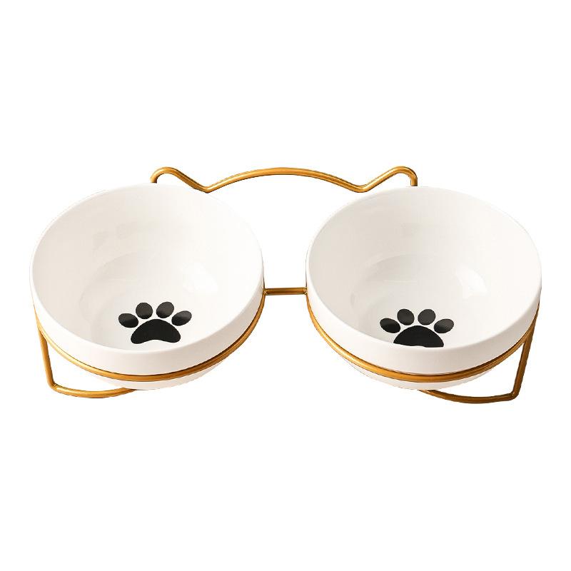 1-3 buc protecție cervicală creativă pentru animale de companie, castron dublu din ceramică pentru pisici, castron ceramic pentru pisici, castron pentru hrană, castron pentru apă potabilă pentru câini, castron pentru hrană