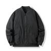 Men's Autumn Stand Collar Casual Jacket - Loose Fit, Solid Color, Trendy Versatile Outerwear
