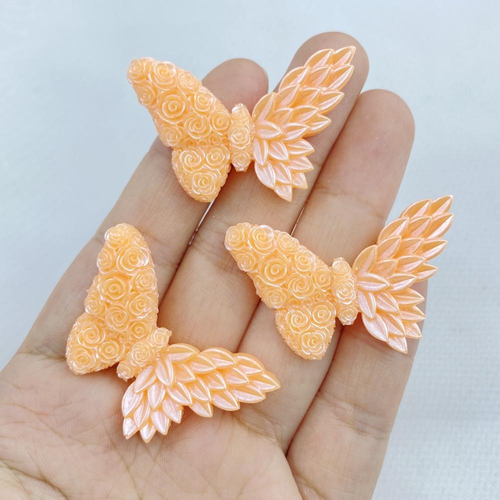 10Pcs New Models Colorful Cartoon Butterfly Series Resin Scrapbook DIY Jewelry Hairpin Headrope Decoration Crafts Diy Accessorie