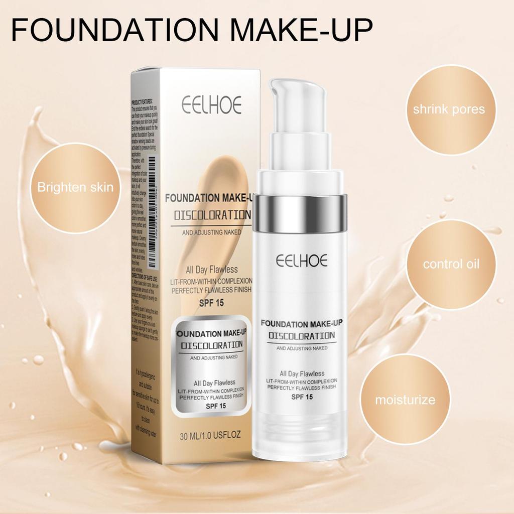 Base de maquillaje EELHOE que cambia de color sensible a la temperatura: Sérum Hidratante, Humectante, Impermeable, Resistente al Sudor, Larga Duración, Iluminador de Piel.