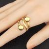 Nidin New Trendy Ball Shape Irregular Geometric Open Rings Adjustable For Female Double Layers Finger Jewelry Accessories Gift