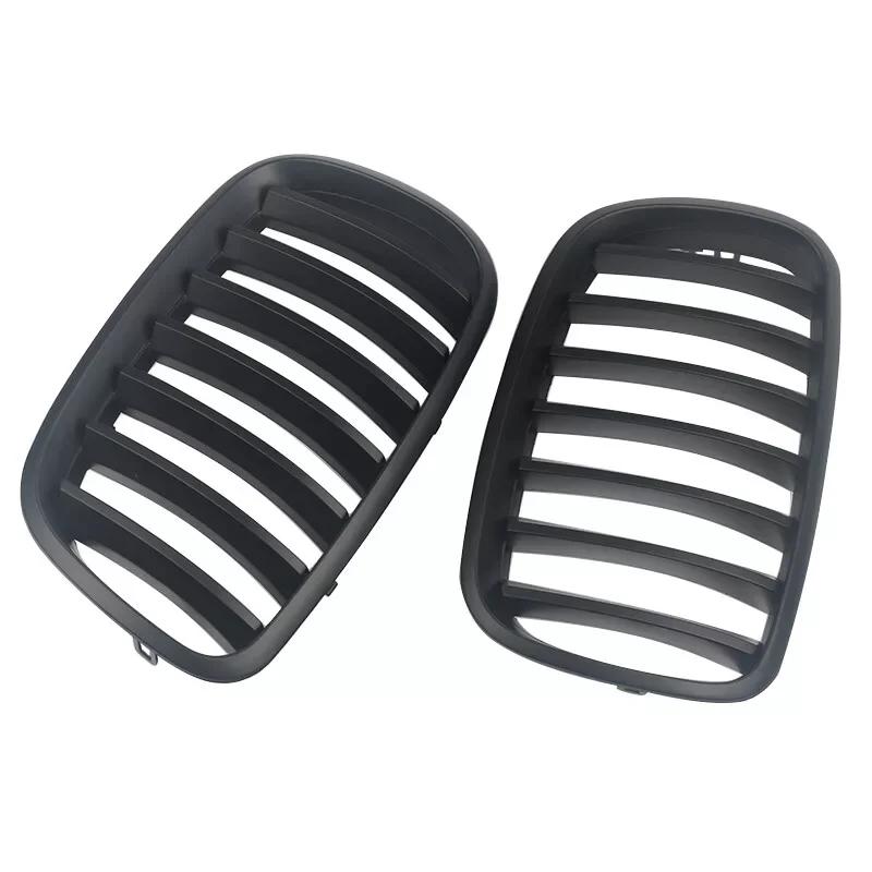 For BMW X5 E70 X6 E71 2007-2013 ABS Car Grille Front Kidney Grill Single Line Matte Black 51137157687 51137157688 51137185223