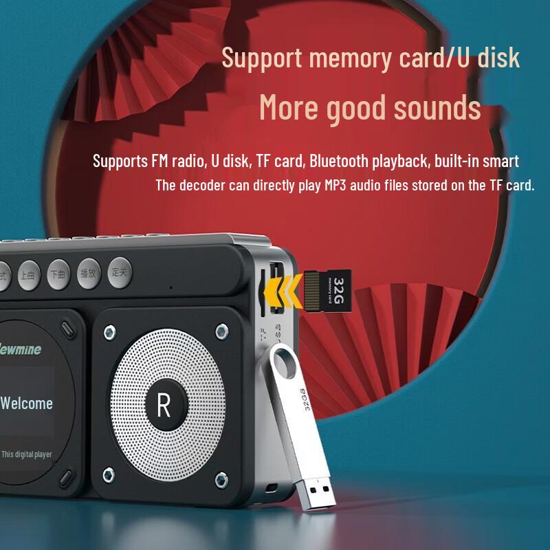 Newsmy N131 Portable Bluetooth & Card Radio Speaker (CN version)