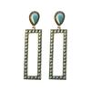 Böhmische Diamant Türkis Blume Stern Ohrringe Hohes Niveau Retro Ethnischer Stil Ohrringe
