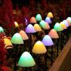 Pilz Solar Lichterkette mit Gartenstab, IP65 Wasserdichte Lichterkette mit 10/20 LEDs, Dekorative Lampe für Außen Garten Hof Terrasse Weg Rasen