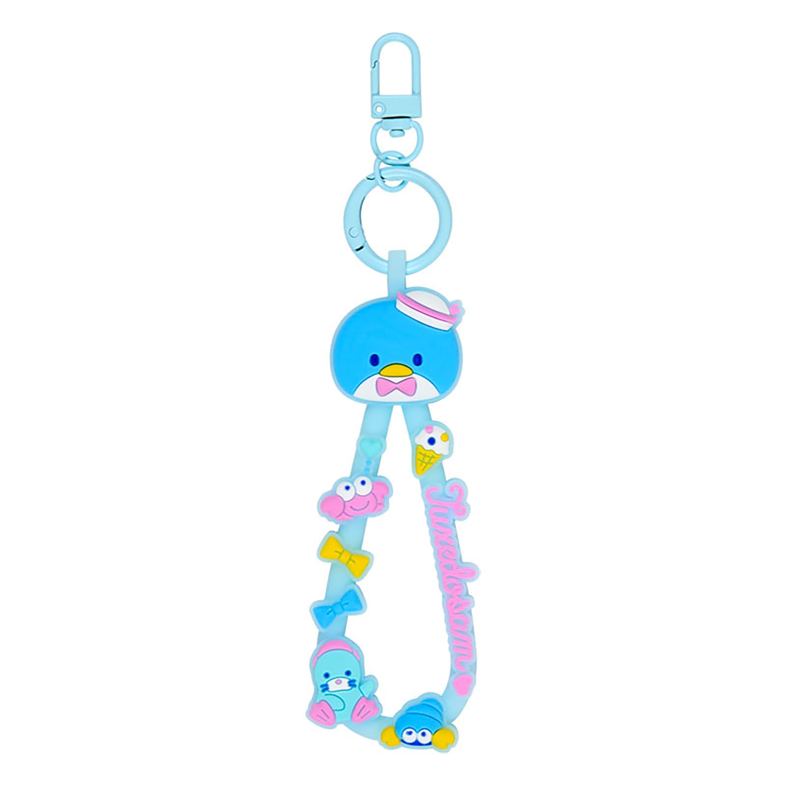 Sanrio Rubber Cord Keychain Grand Prix 1st Tuxedo Sam 828521 (Character Edition)
